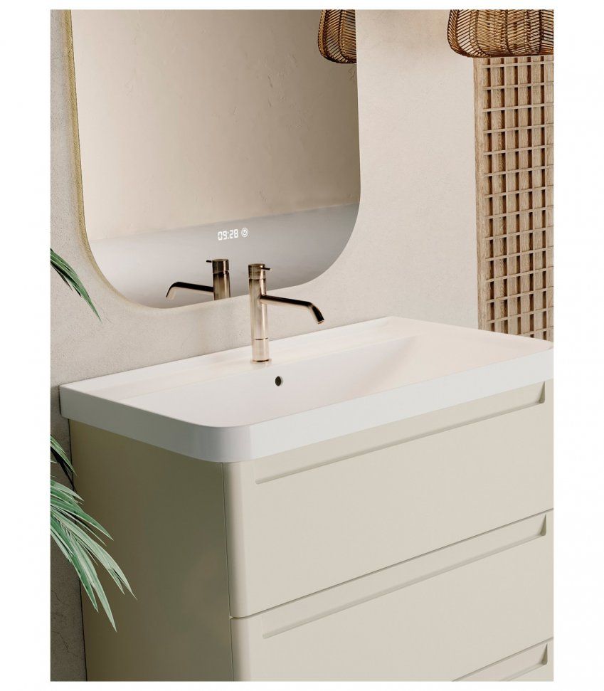 mueble de bano suspendido round tres cajones