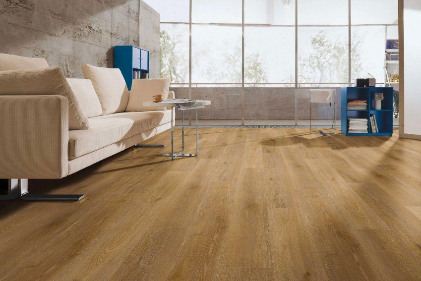 salon con suelo de vinilo