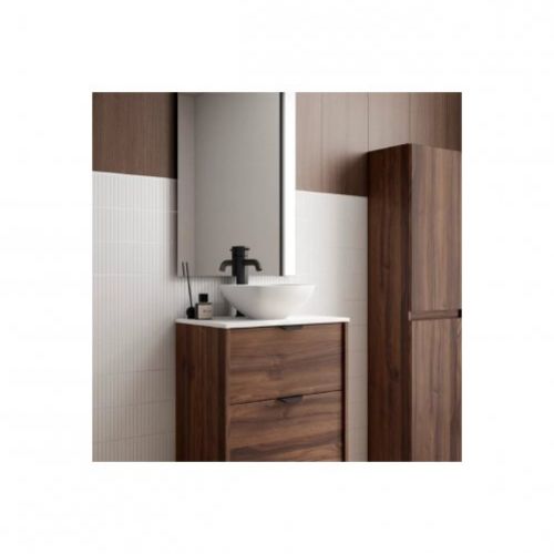 mueble de bano midi 2 cajones 60 con lavabo sobre encimera promocion