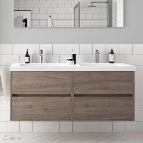 Mueble de baño con lavabo OPTIMUS sobre encimera de SALGAR al mejor precio.