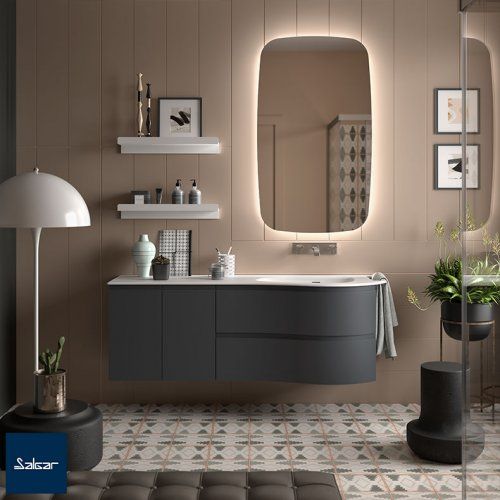 Mueble de baño OPTIMUS sobre encimera de SALGAR al mejor precio.