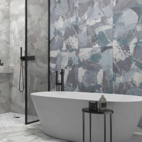 oleo bano ducha artistica azulejos colores rect big